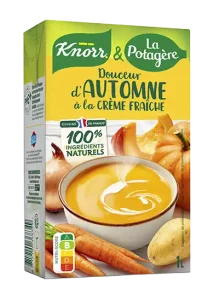 Sope douceur d'automne à la crème fraiche Knorr & La Potagère, brique 1L