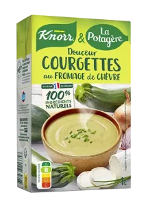 Dourceur courgettes fromage de chèvre, une soupe Knorr & La Potagère