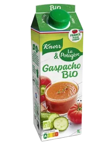 Gaspacho rouge Bio Knorr & La Potagère, brique d'un litre.