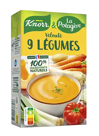 Soupe velouté de 9 légumes, une recette riche en légumes signée Knorr & La Potagère