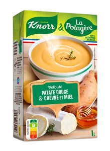 La soupe du fromager, Velouté patate douce chèvre miel Knorr & La Potagère