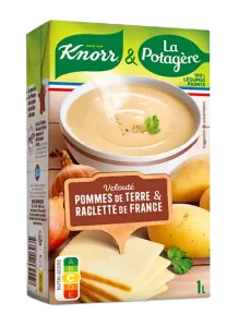 Velouté pommes de terre raclette de France soupe Knorr & La Potagère brique d'un litre