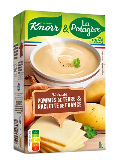 Velouté pommes de terre raclette de France soupe Knorr & La Potagère brique d'un litre