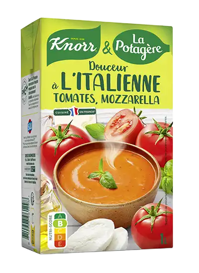 Douceur à l'italienne, tomates et mozzarella, une voyage culinaire gourmand signé Knorr & La Potagère