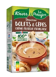 Douceur bolets & cèpes à la crème fraîche française, une recette Knorr & La Potagère