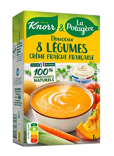 Douceur de 8 légumes à la crème fraîche française, une recette Kn,orr & La Potagère