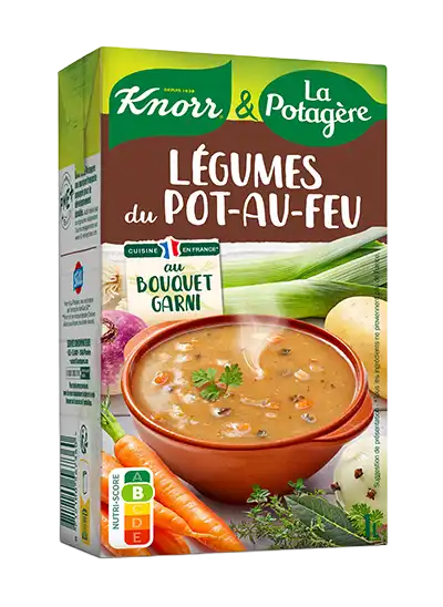 Soupe aux légumes du pot au feu, une recette nostalgique de la gamme Saveurs d'antan Knorr & La Potagère