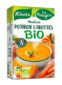 Mouliné potiron et carottes BIO, une recette Knorr & La Potagère