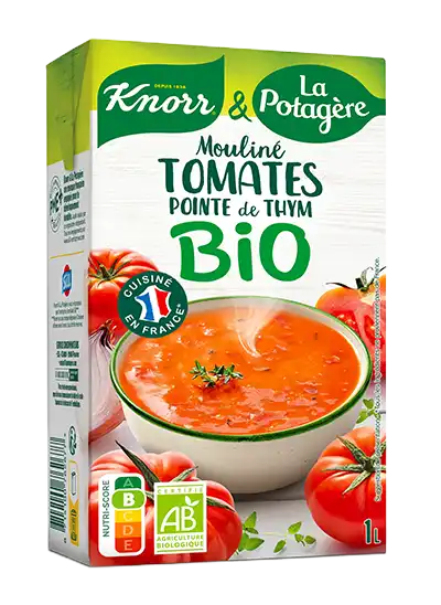 Soupe mouliné de tomates et pointe de thym BIO