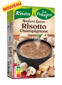 Nouveauté Knorr & La Potagère : Mouliné façon risotto aux champignons Knorr & La Potagère