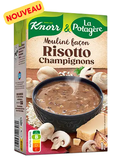 Nouveauté Knorr & La Potagère : Mouliné façon risotto aux champignons Knorr & La Potagère