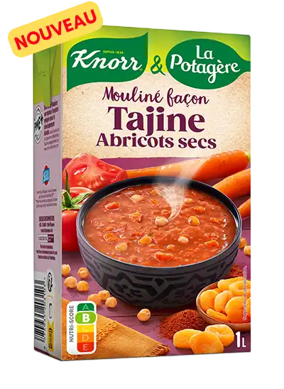 Mouliné façon tajine aux abricots secs, une soupe Knorr & La Potagère au format un litre