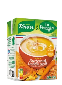 Velouté butternut et lentilles corail. Légumes de France 75 cl