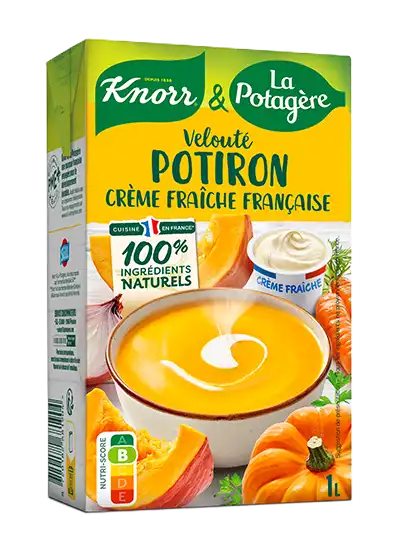Velouté de potiron à la crème fraîche française, une recette Knorr & La Potagère
