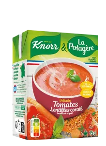 Velouté tomates et lentilles de corail Knorr & La Potagère