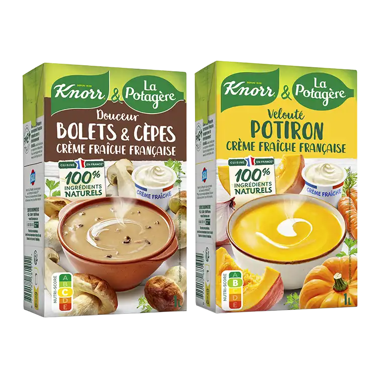 La gamme à la crème fraiche française, des soupes gouteuses et généreuses.