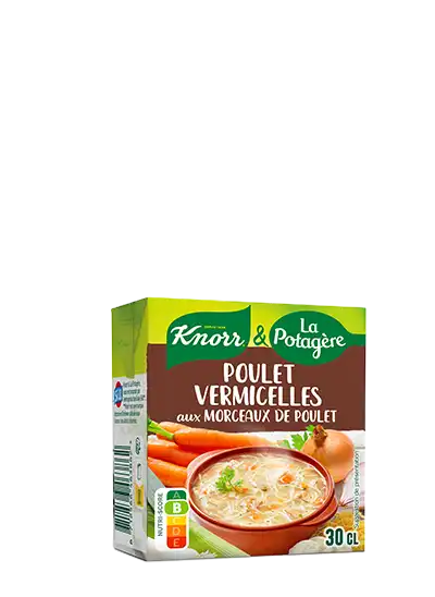 Soupe poulet vermicelles aux morceaux de poulet 30 cl