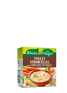 Soupe poulet vermicelles aux morceaux de poulet 30cl Knorr & La Potagère