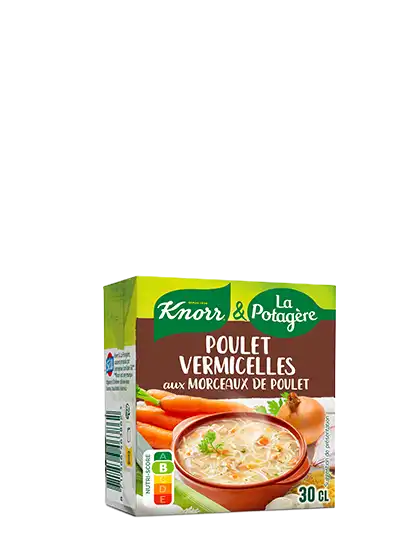 Soupe poulet vermicelles aux morceaux de poulet 30cl Knorr & La Potagère