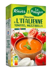 Douceur à l'italienne, tomates et mozzarella, une voyage culinaire gourmand signé Knorr & La Potagère