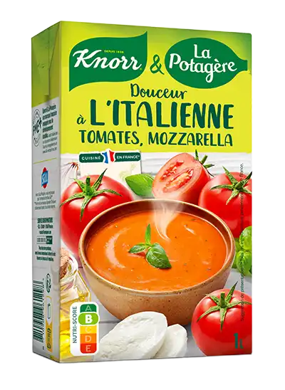 Douceur à l'italienne, tomates et mozzarella, une voyage culinaire gourmand signé Knorr & La Potagère