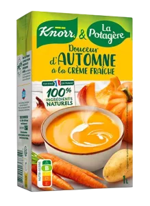 Soupe douceur d'automne à la crème fraiche Knorr & La Potagère, brique 1L
