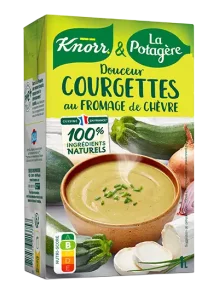 Dourceur courgettes fromage de chèvre, une soupe Knorr & La Potagère