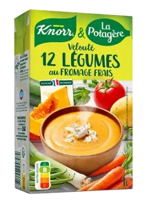 Soupe velouté de douze légumes au fromage frais, une recette Knorr & La Potagère