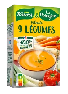 Soupe velouté de 9 légumes, une recette riche en légumes signée Knorr & La Potagère
